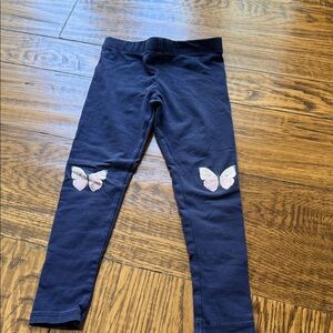 H&M Dark Blue Kids Leggings with Butterfly Accents